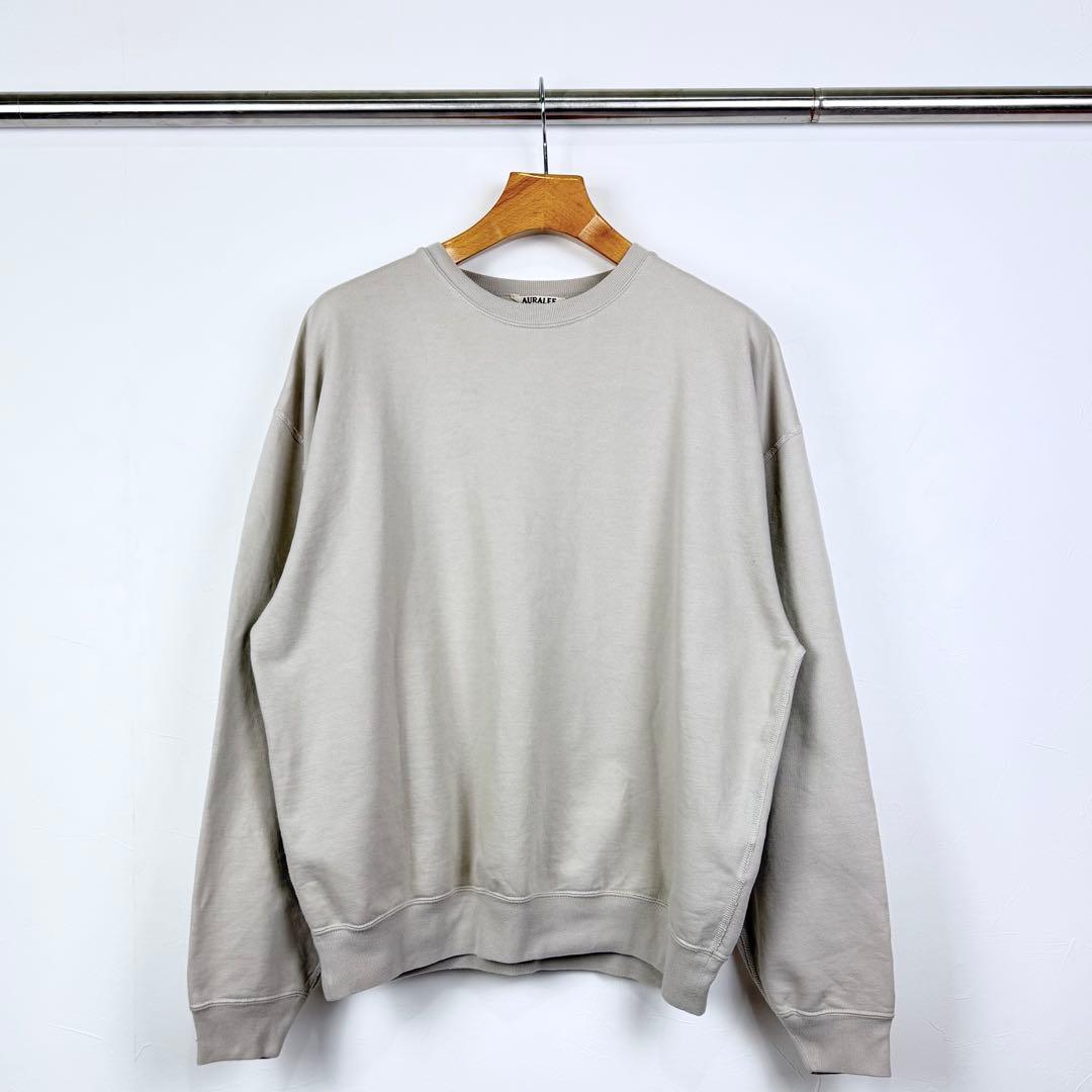 AURALEE オーラリー クルーネックスウェット 日本製 ベージュ 3