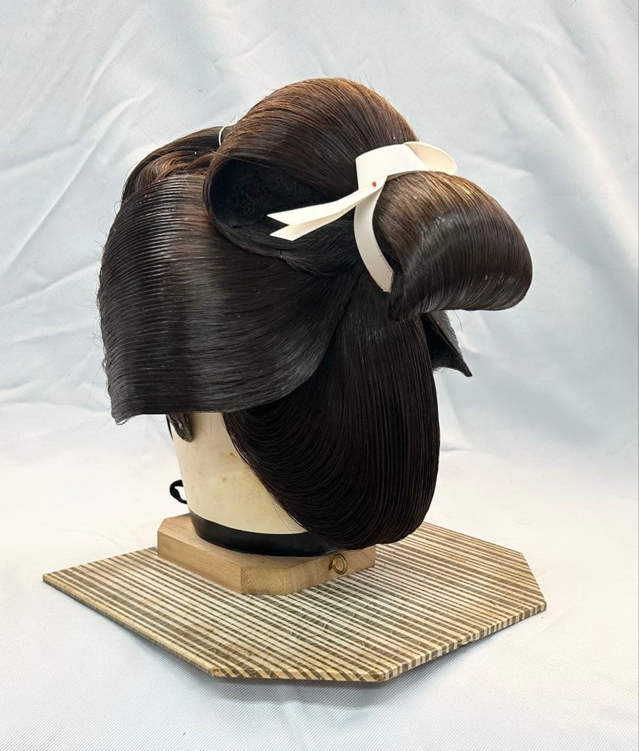 日本髪かつら　大衆演劇かつら　辰巳7号(中小〜中） つぶし島田 自然色