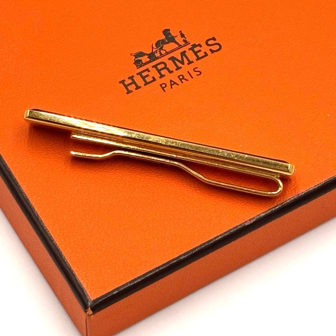 美品 希少 HERMES エルメス ネクタイピン エマイユ ゴールド ブラック