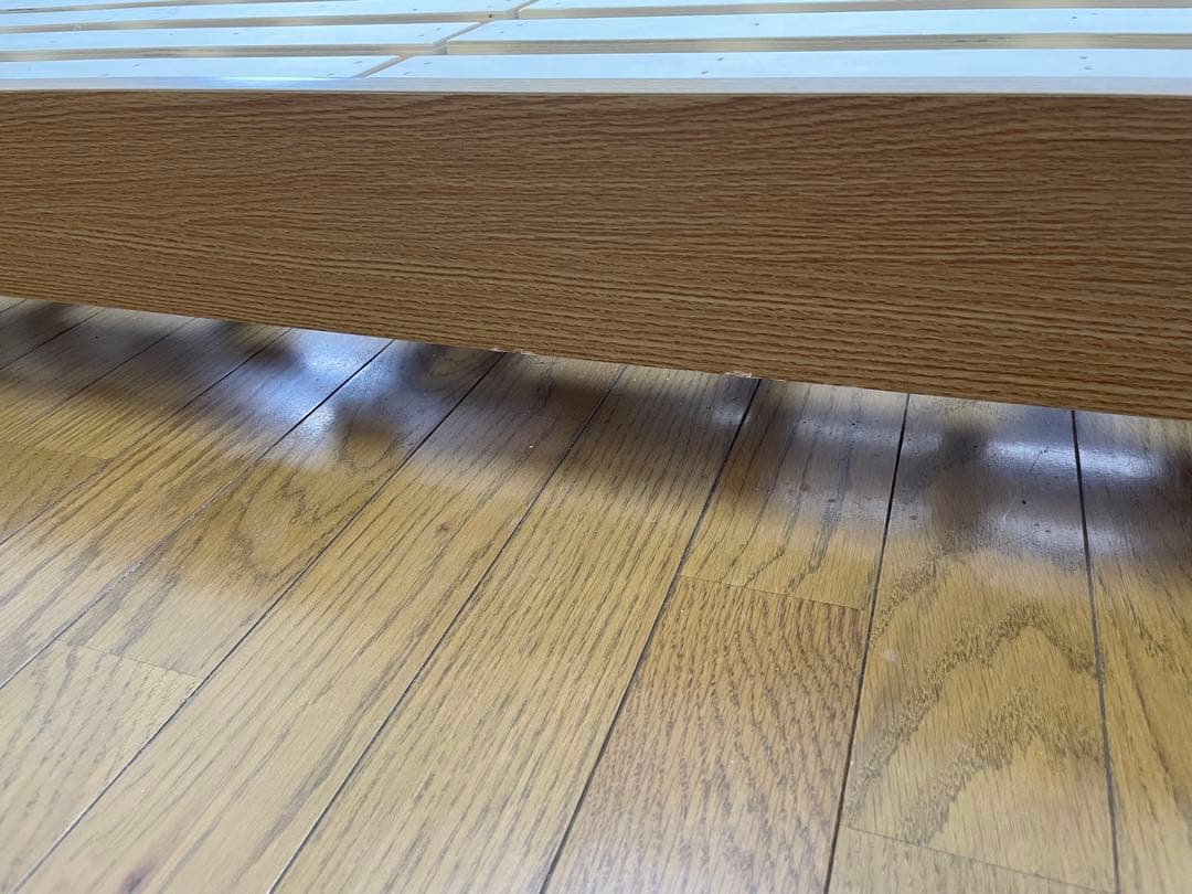 (メルパン)ニトリ　サイド収納付き　クイーンベッドフレーム