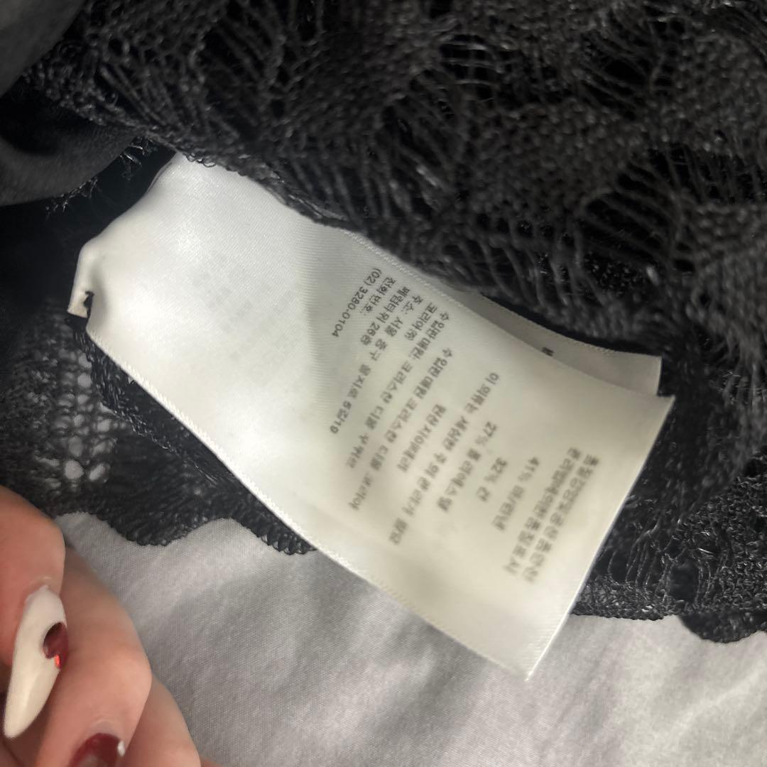 Dior ラッフル ミニスカート　リネン & シルク ブレンド ニット レース