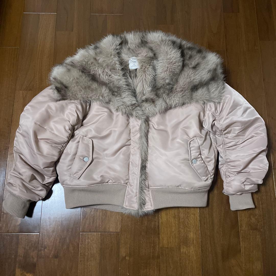 最終値下げ❗️Darich アニマルファーN2Bフライトジャケット ベージュピンク