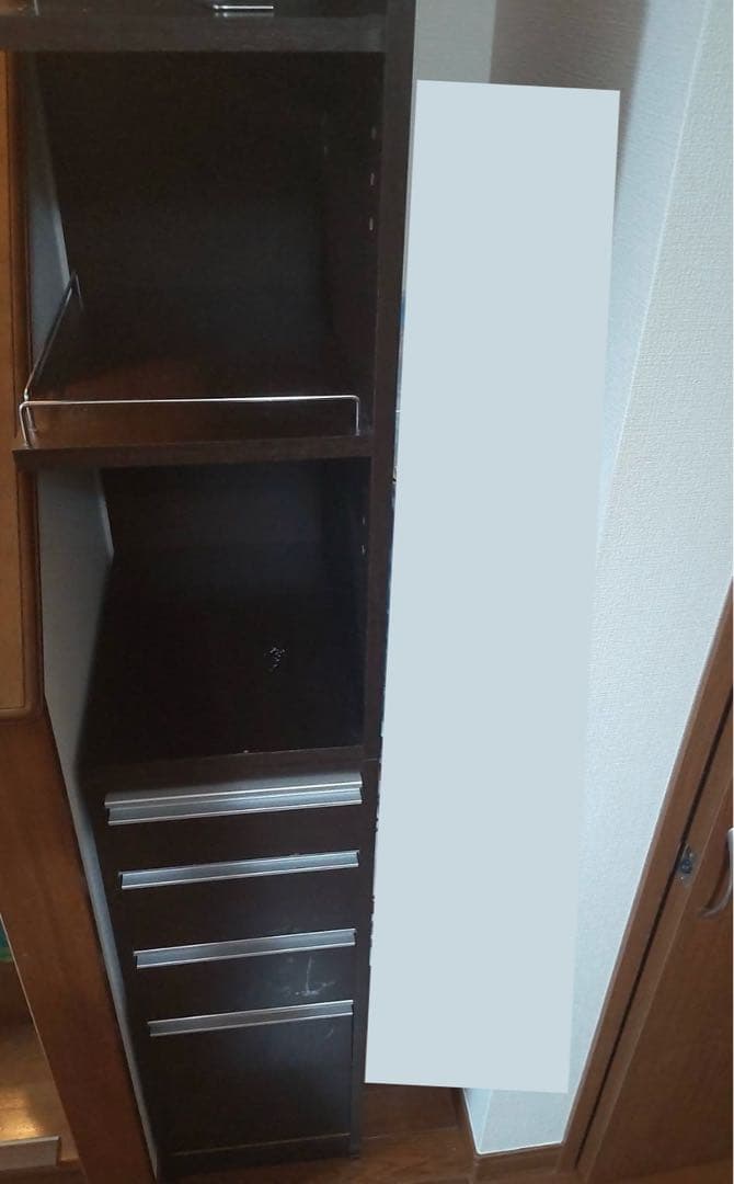 ニトリ レンジラック 炊飯器 ダークブラウン 収納棚 隙間収納