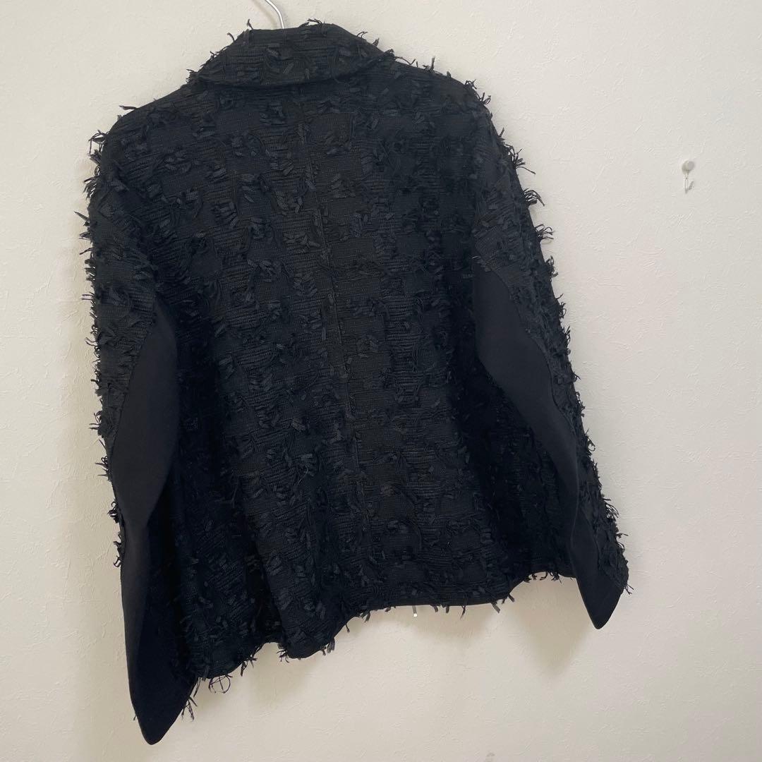 エイミーロウ リボンジャガード ツィードボンディング ジップジャケット93