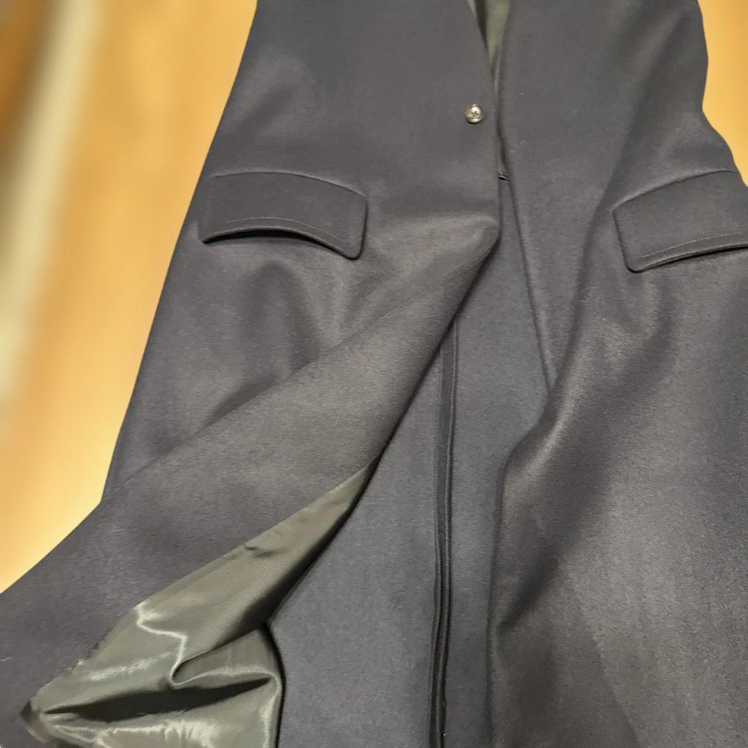 THE RERACS リラクス メルトンウール ロングジレ ネイビー 36