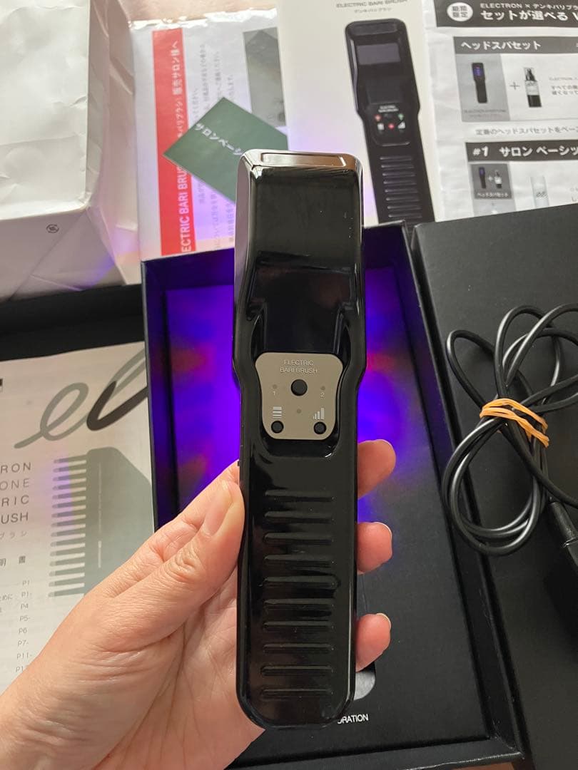 最終お値下げデンキバリブラシ美品シリアル番号あり美顔器電気バリブラシ