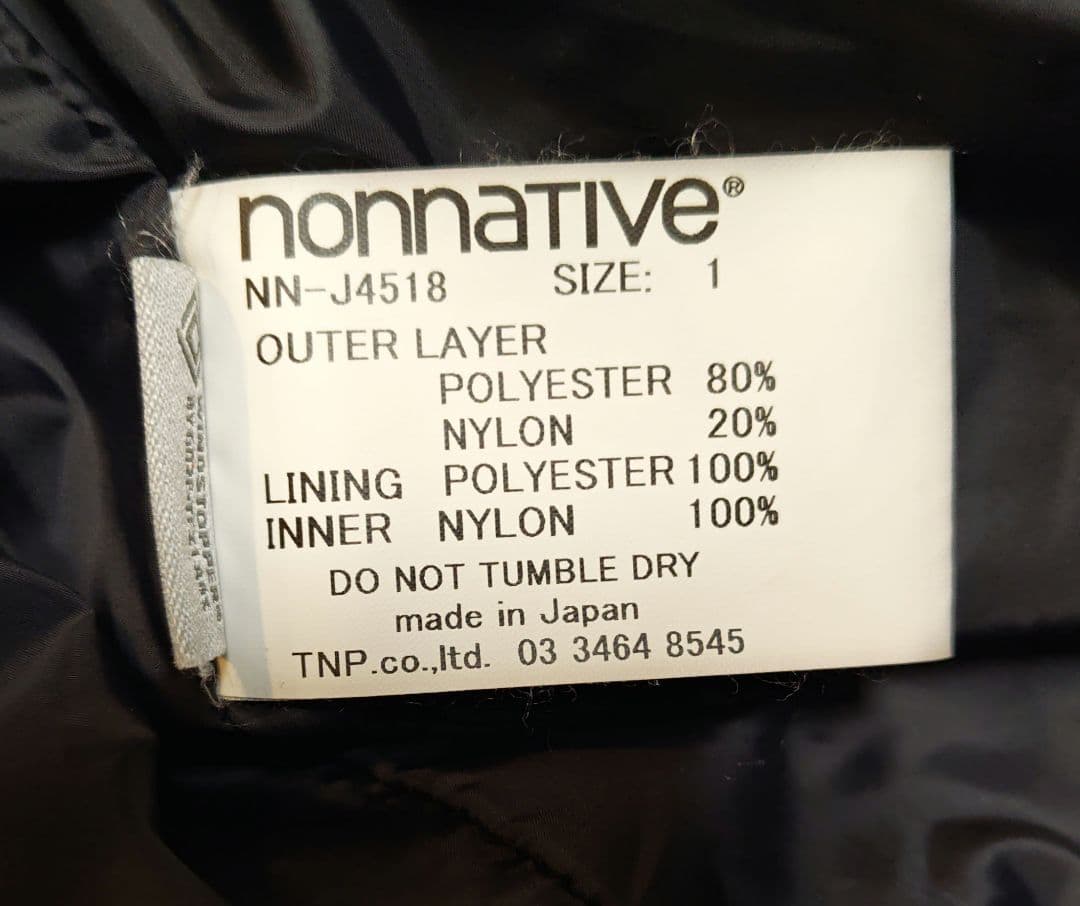 ジャケット・アウター nonnative TROOPER COAT NN-J4518 size1