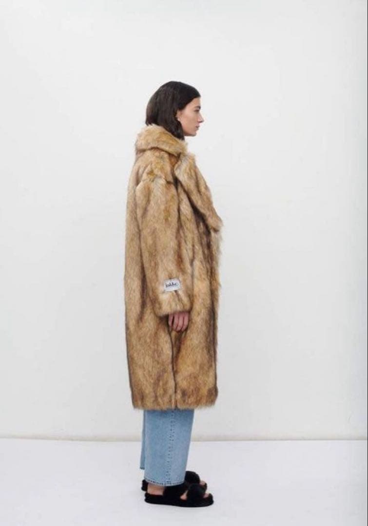 【美品】 JAKKE ロング フェイクファーコート サイズ8 定価52,800円