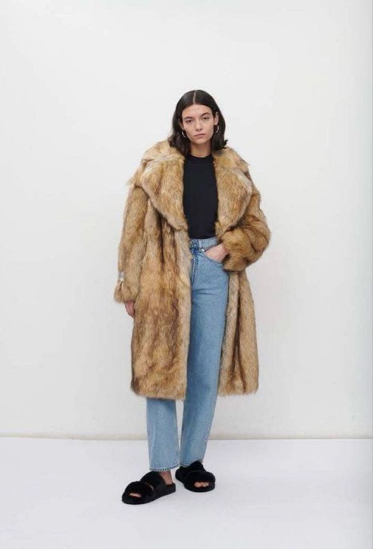 【美品】 JAKKE ロング フェイクファーコート サイズ8 定価52,800円