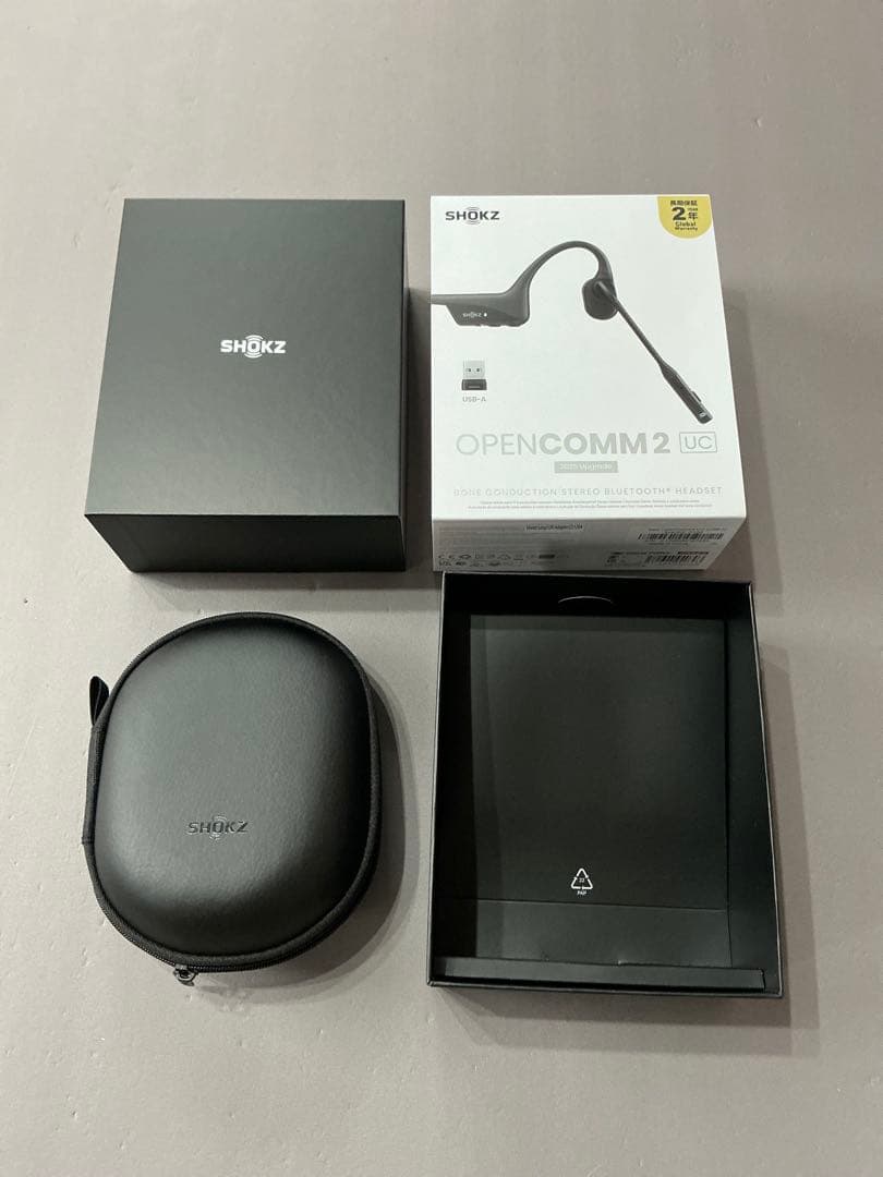SHOKZ OPENCOMM 2 UC 骨伝導ヘッドセット 2025