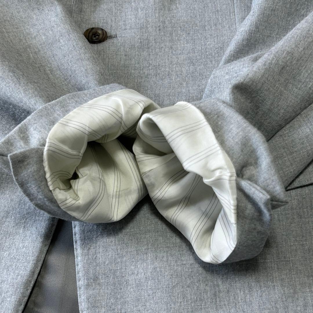 美品 20万 アクアスキュータム 日本製 フランネルウール シングルスーツA5