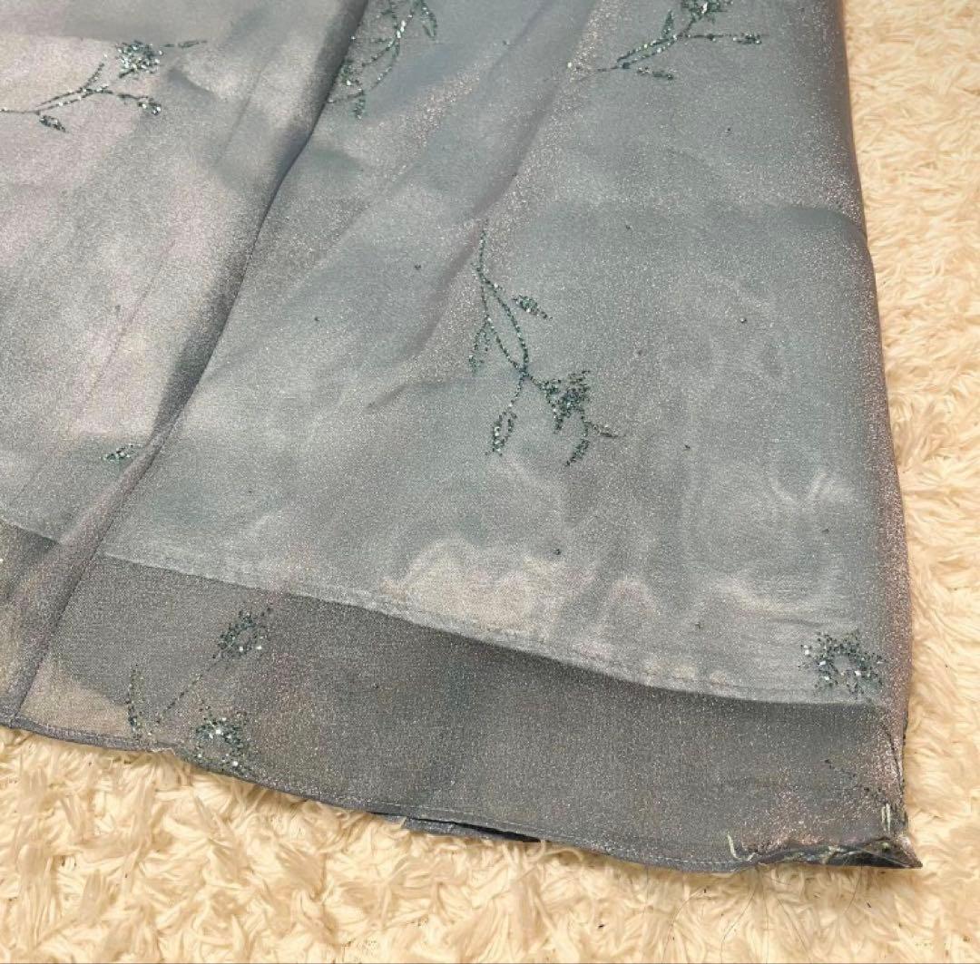 AIMER ロングドレス ラメ　演奏会 披露宴 ブルー