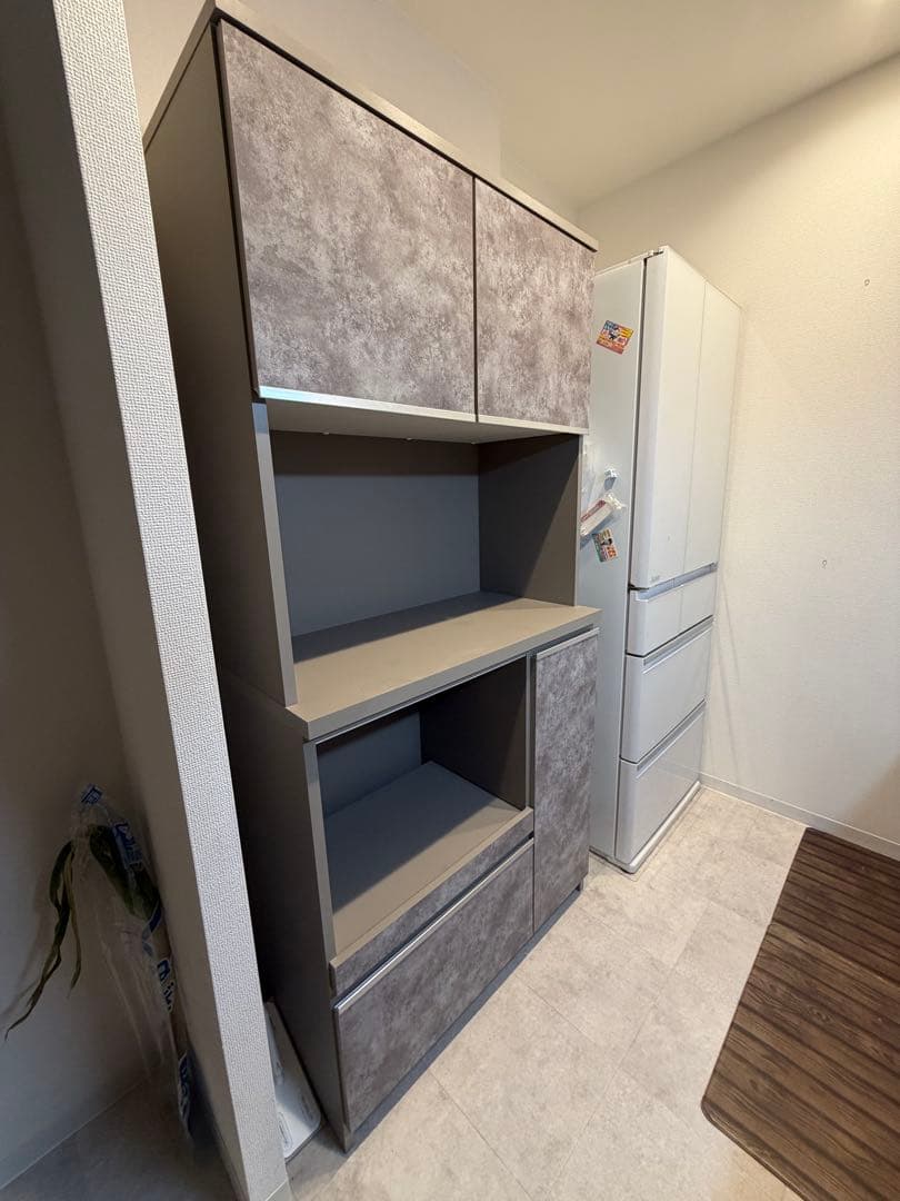 【最終値引き】グレー キッチン収納 食器棚