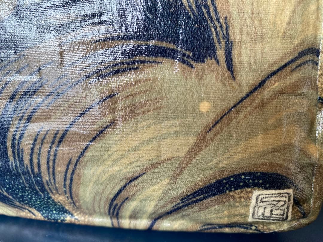 【新品】一閑張り　獅子×龍神　かごバッグ　一貫張　着物用バッグ