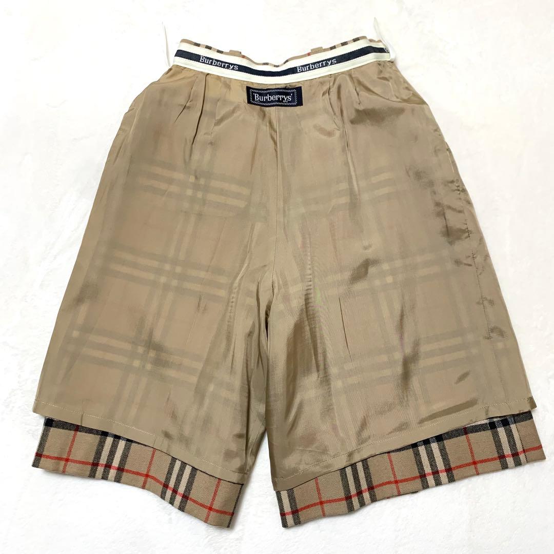 未使用級 VINTAGE BURBERRY ノバチェック キュロットパンツ