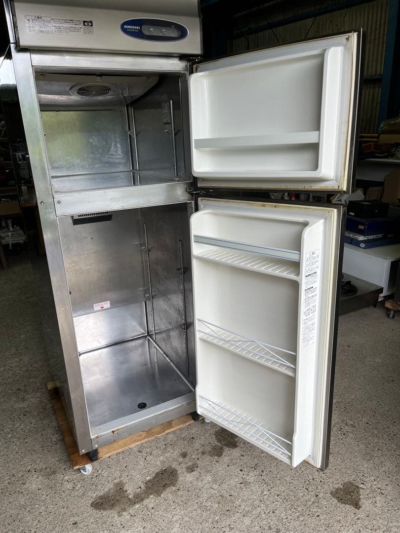 【動作良好】ホシザキ 業務用冷凍冷蔵庫 HRF-63Z ステンレス 2ドアタイプ