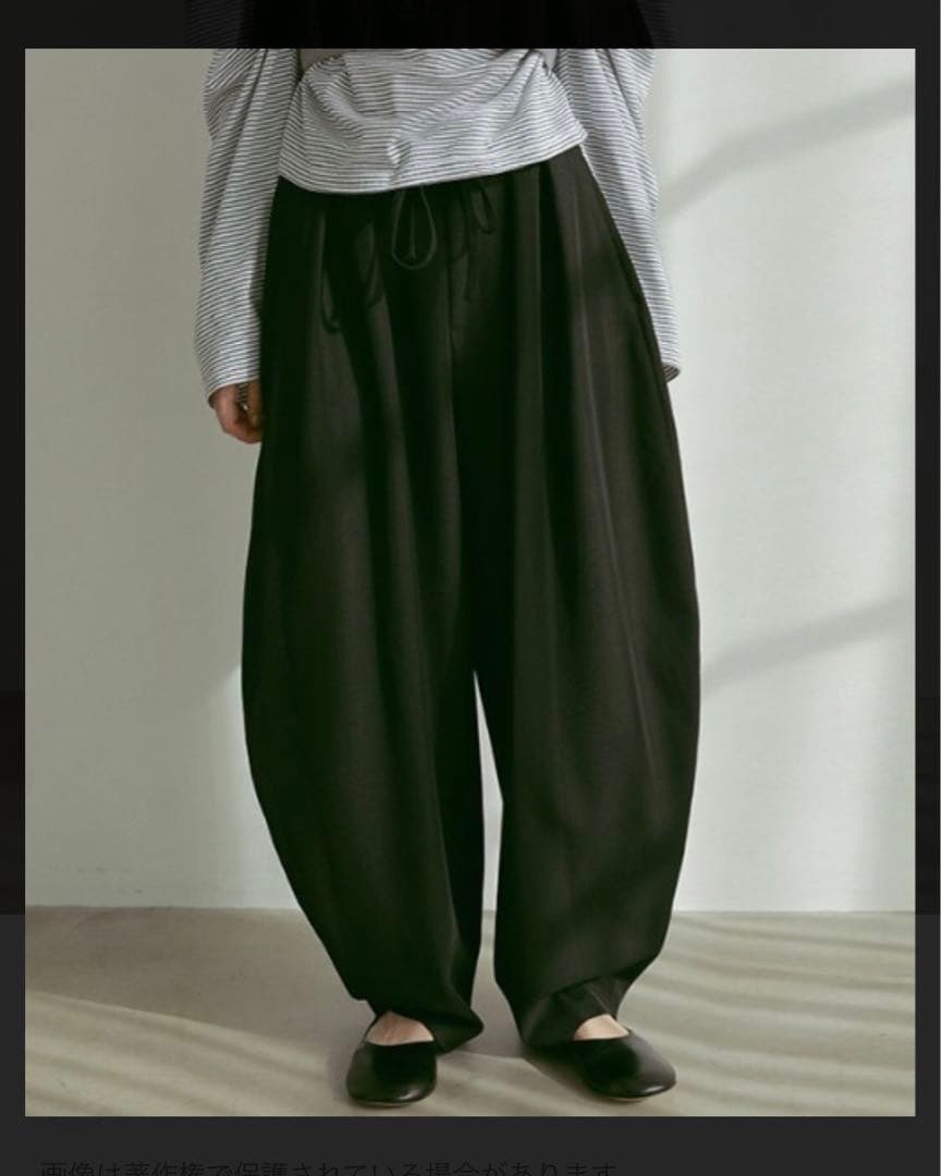 ETRE TOKYO キャバルリーツイルワイドパンツ グレー M