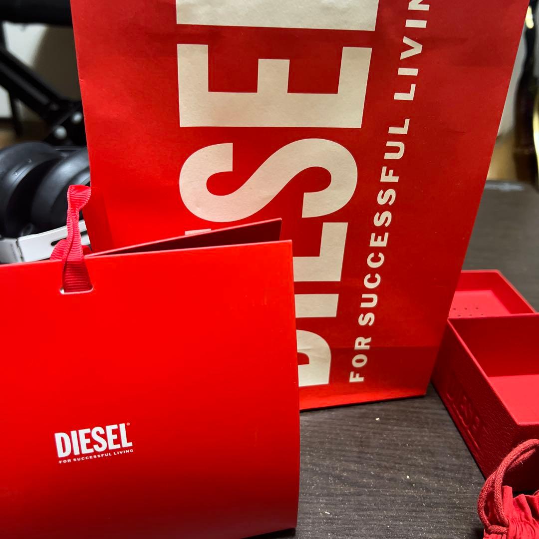 DIESEL シルバー フープピアス