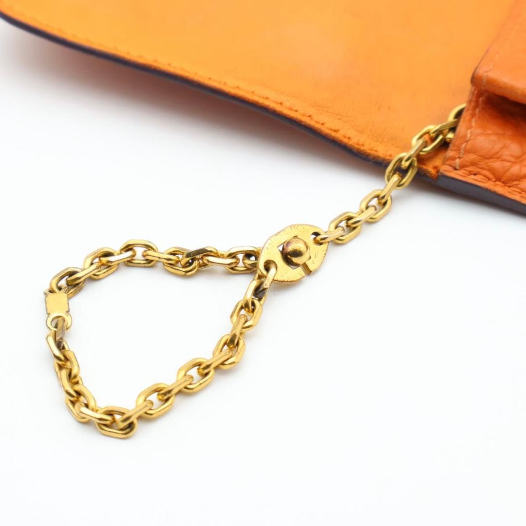 【極美品】HERMES ドゴン　ケース　オレンジ　小銭入れ