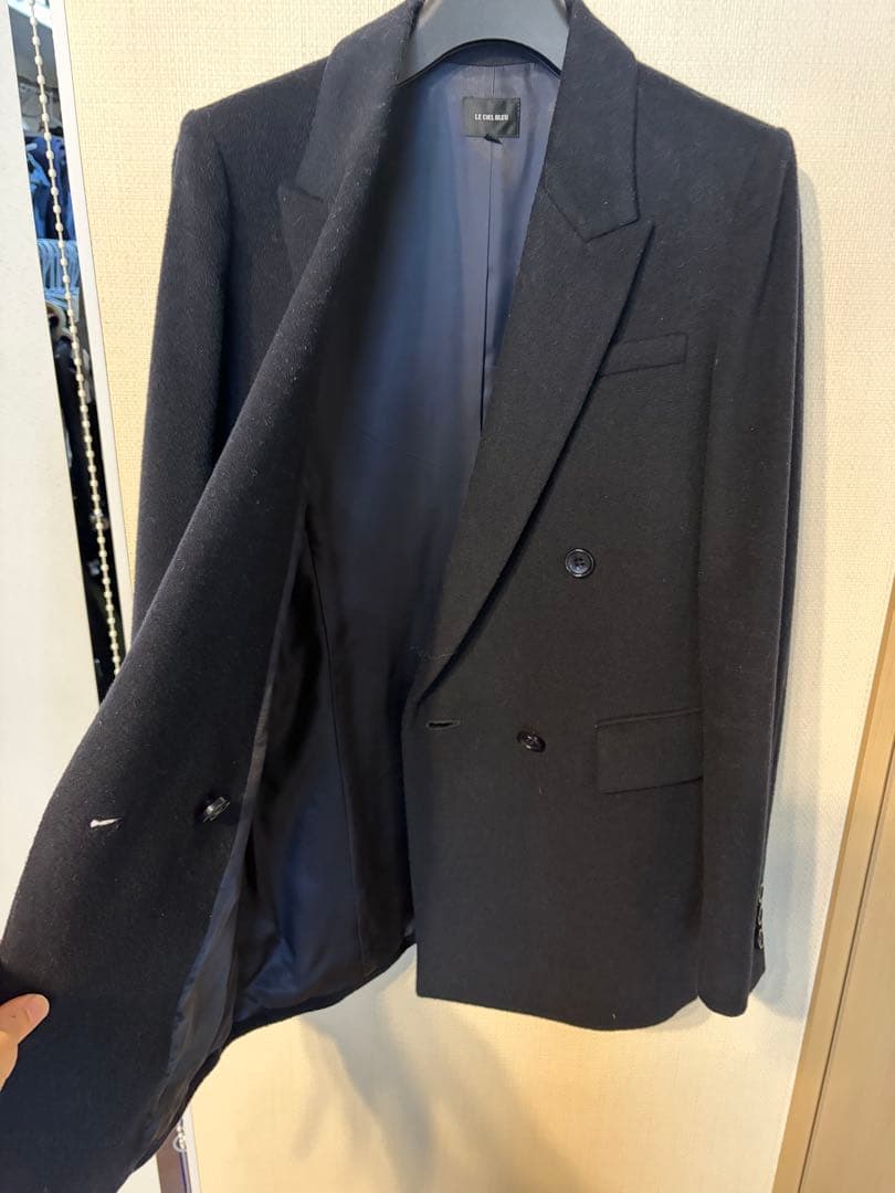 le ciel blue ウール テーラードジャケット ネイビー ダブル