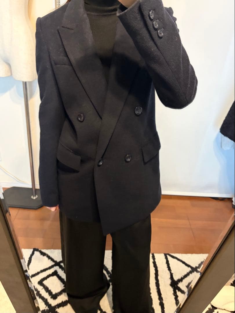 le ciel blue ウール テーラードジャケット ネイビー ダブル