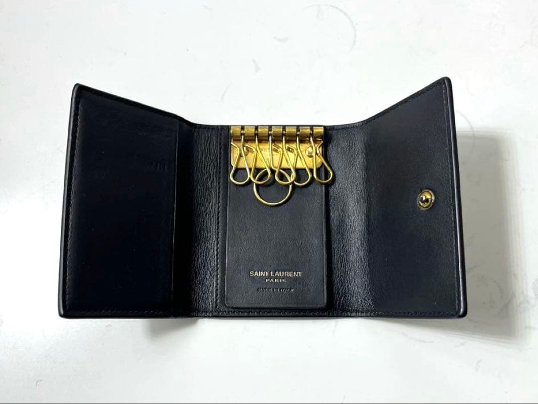 サンローラン　6連　キーケース　カードケース　ゴールド金具