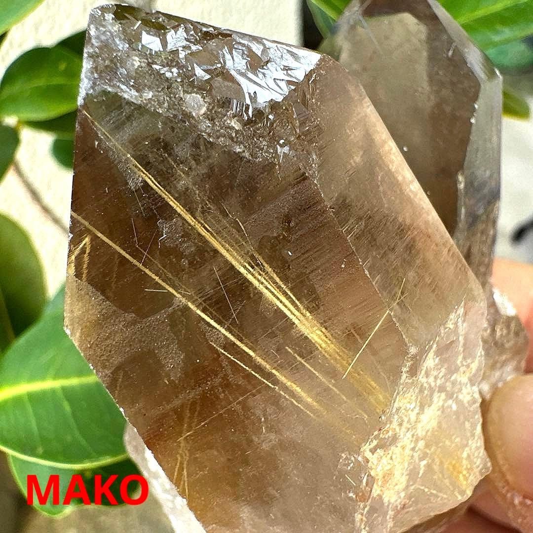 M1819☆ゴールドルチルクォーツクラスター219g☆天然石　原石☆N41010