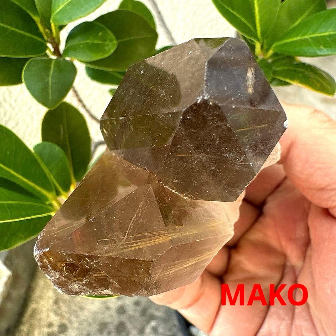 M1819☆ゴールドルチルクォーツクラスター219g☆天然石　原石☆N41010