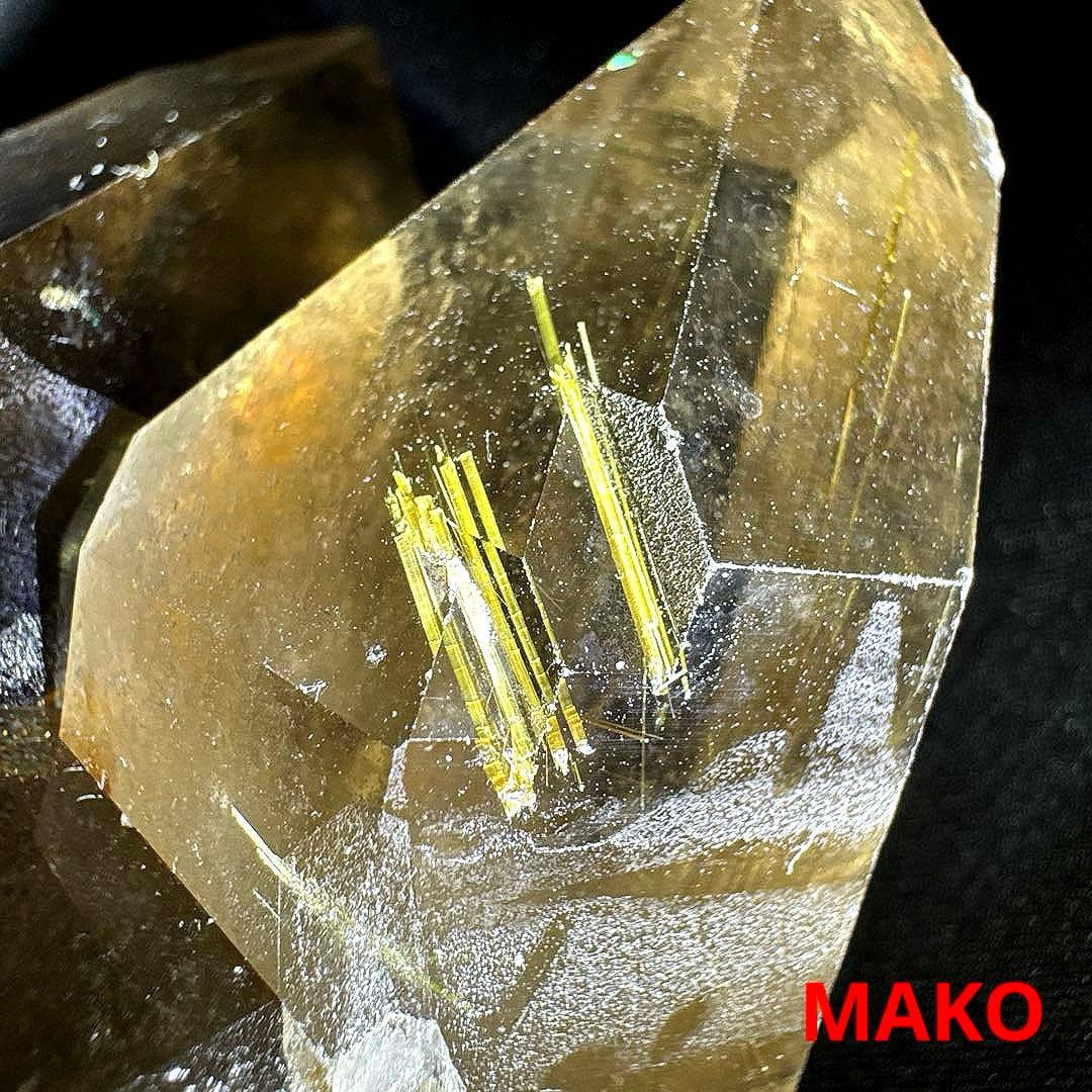 M1819☆ゴールドルチルクォーツクラスター219g☆天然石　原石☆N41010