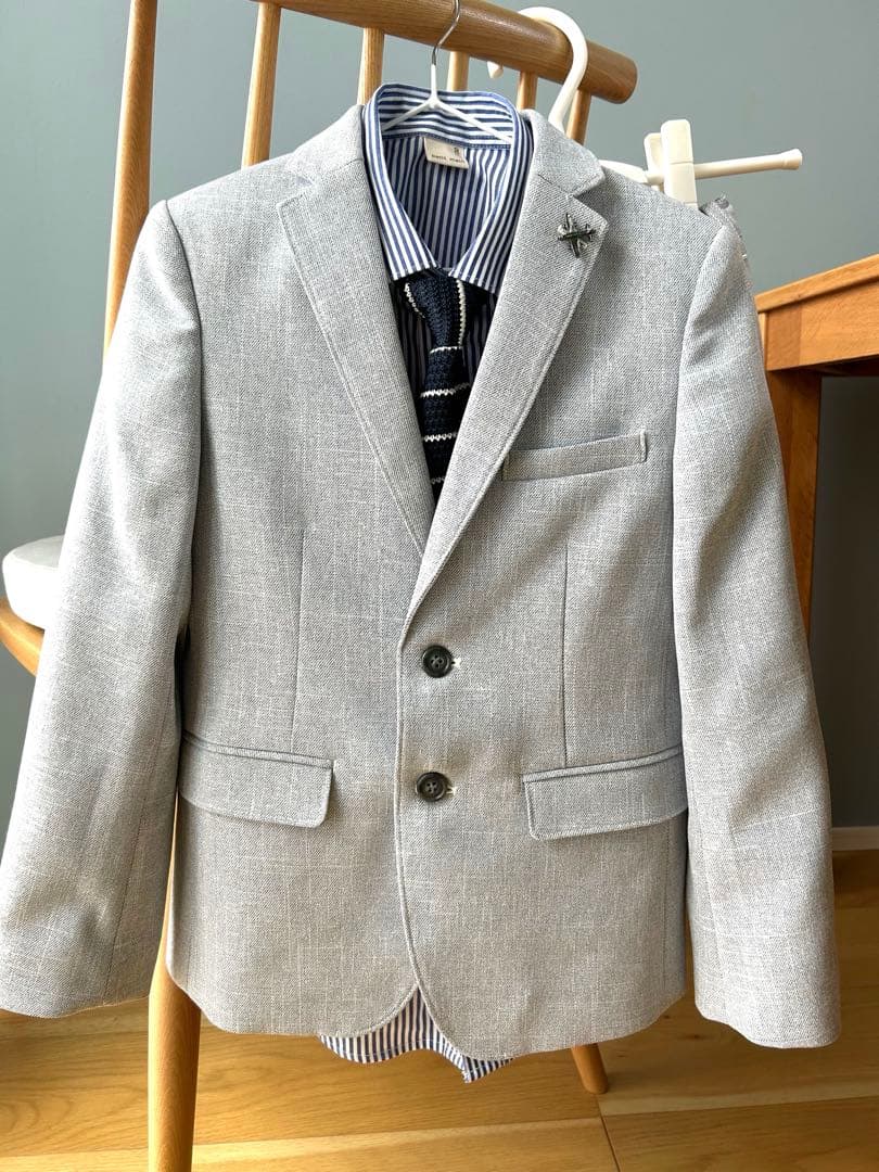 ⭐︎美品⭐︎【プティマイン】フォーマルスーツ 130cm グレー 入学式　男の子