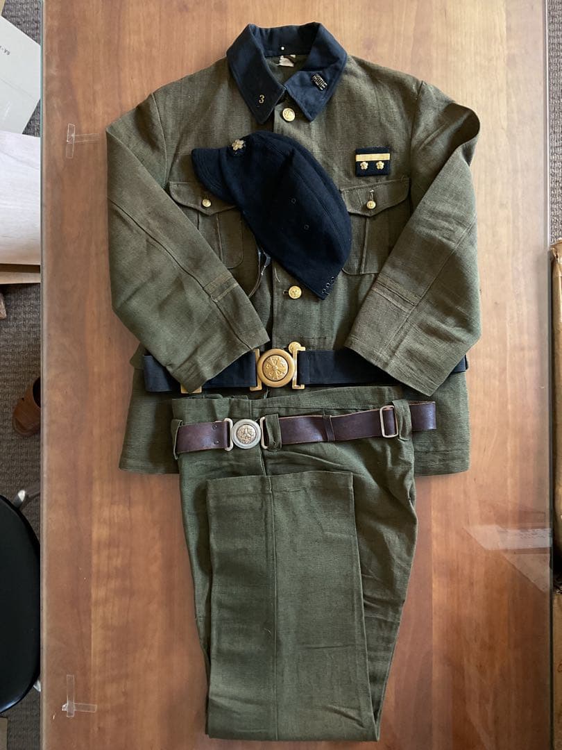 ミッちゃん戦争遺物！戦時下の「警防団」制服〔略帽/上着/ズボン〕３点セット