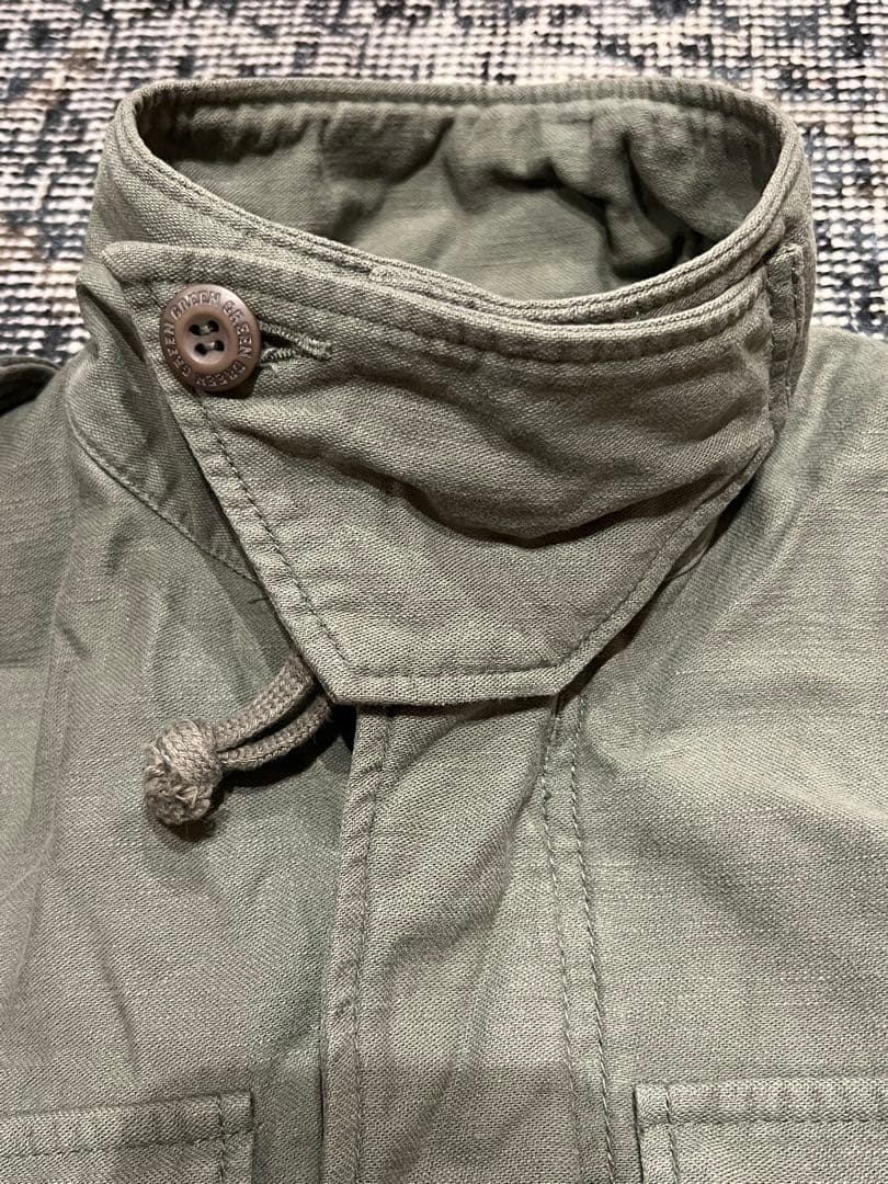 Green ミリタリーモッズコート