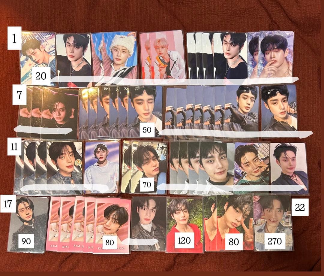 ゼベワン　ジウン　メテュ　テレ　ギュビン　ユジン　トレカ まとめ売り　バラ売り