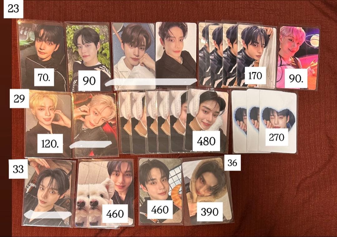 ゼベワン　ジウン　メテュ　テレ　ギュビン　ユジン　トレカ まとめ売り　バラ売り