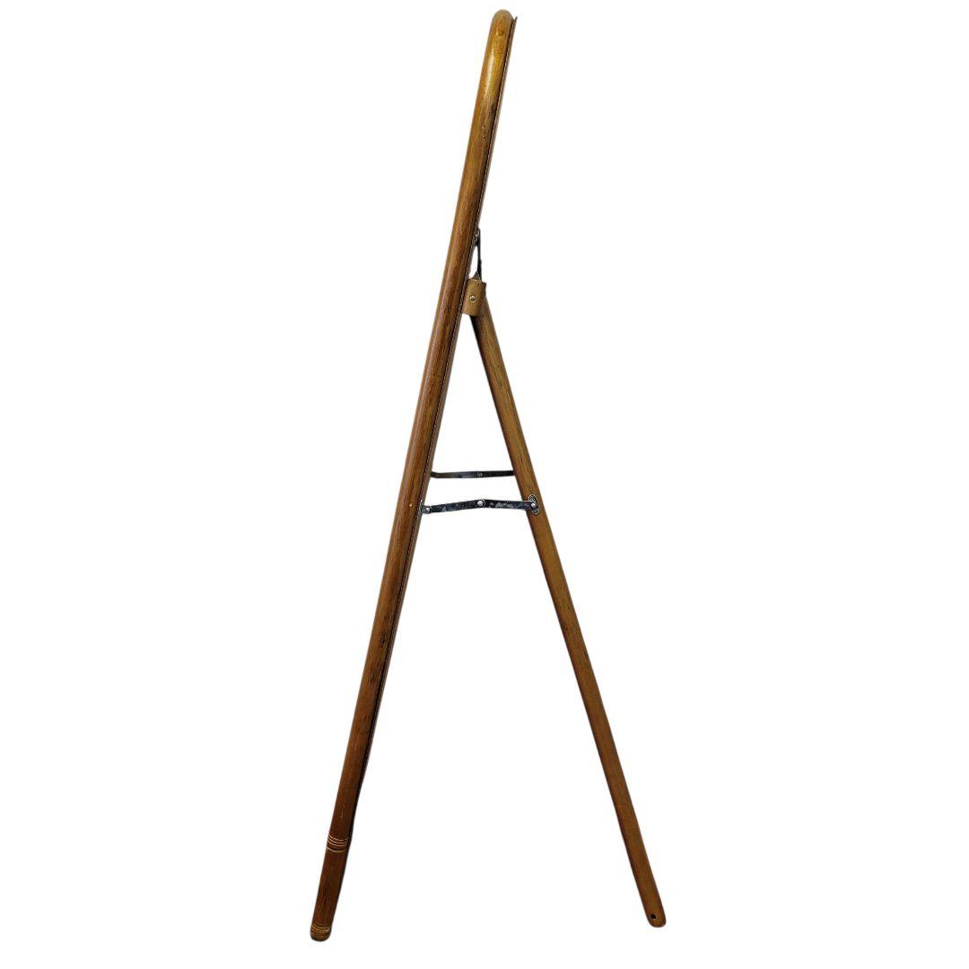 【希少】80s ヴィンテージ BLUASTRA ラタン スタンド ミラー 姿見