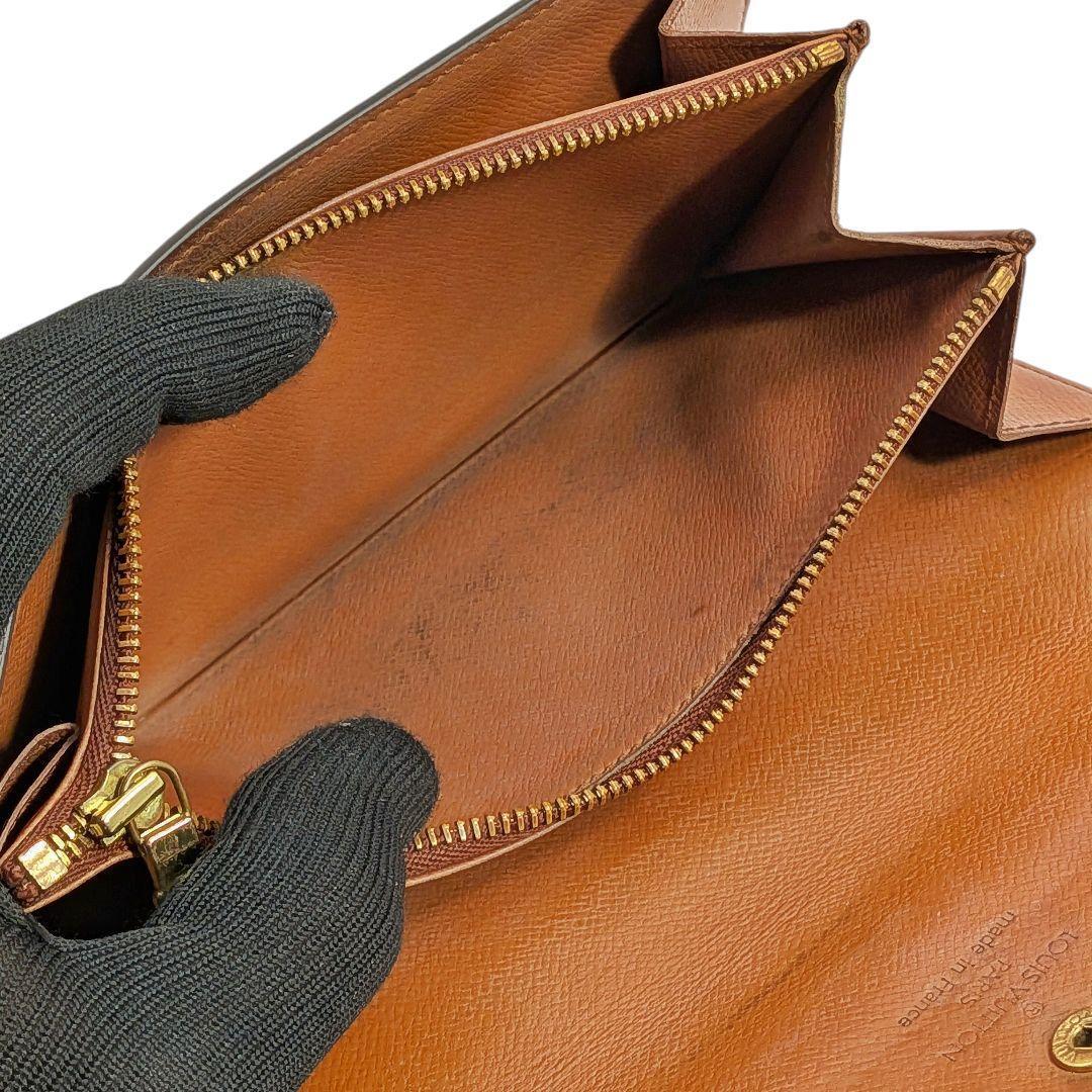 外観美 ルイヴィトン モノグラム ポシェット ポルトモネ クレディ 961