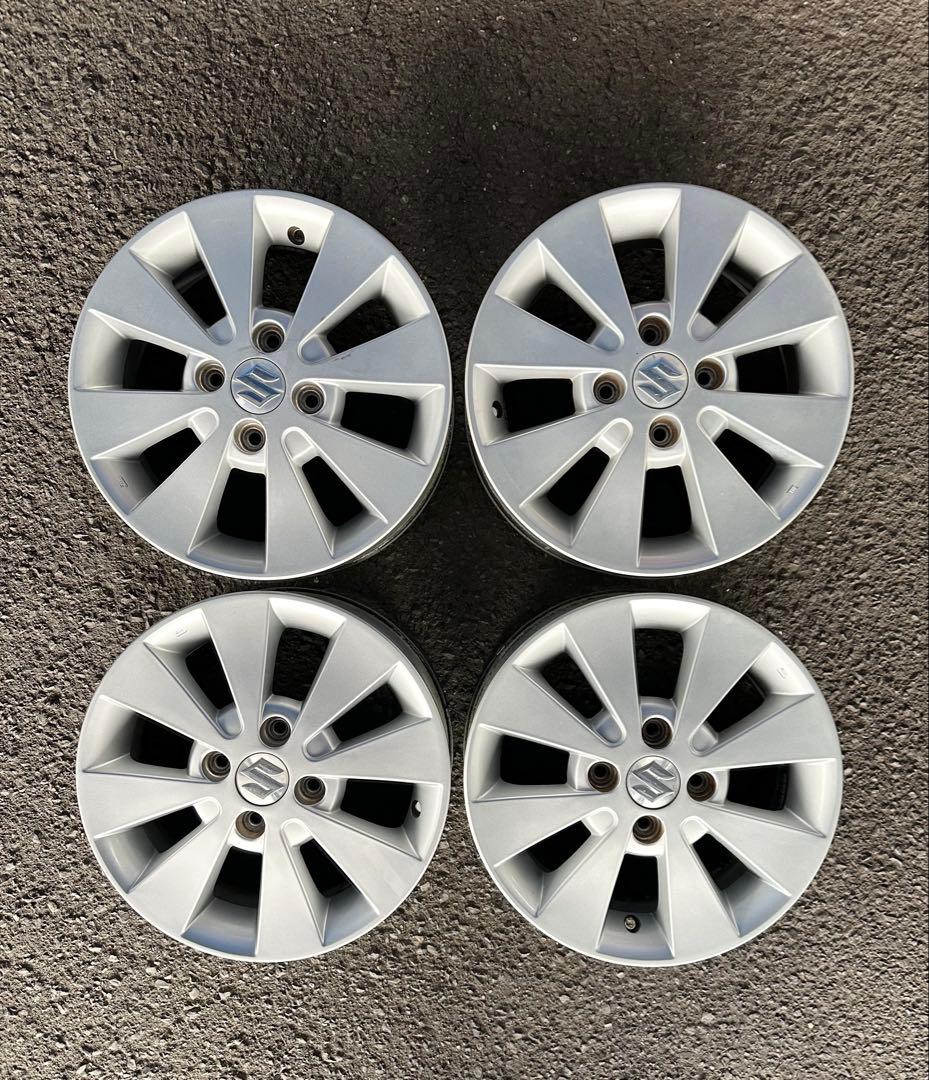 K*i様 スズキ 14インチ シルバー ホイールセット4本中古