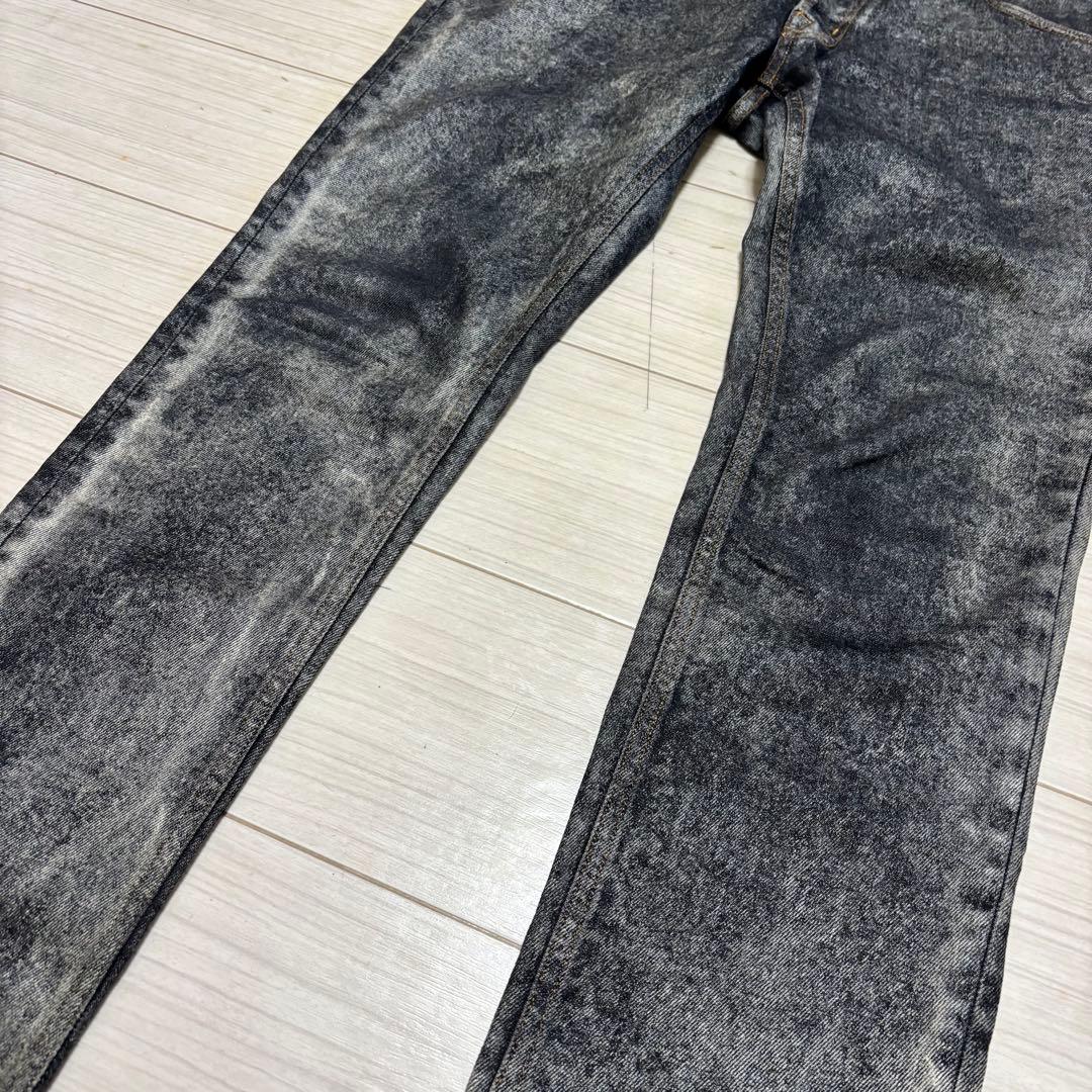 美品 Just Cavalli デニム 箔コーティング ストレッチ スリムパンツ