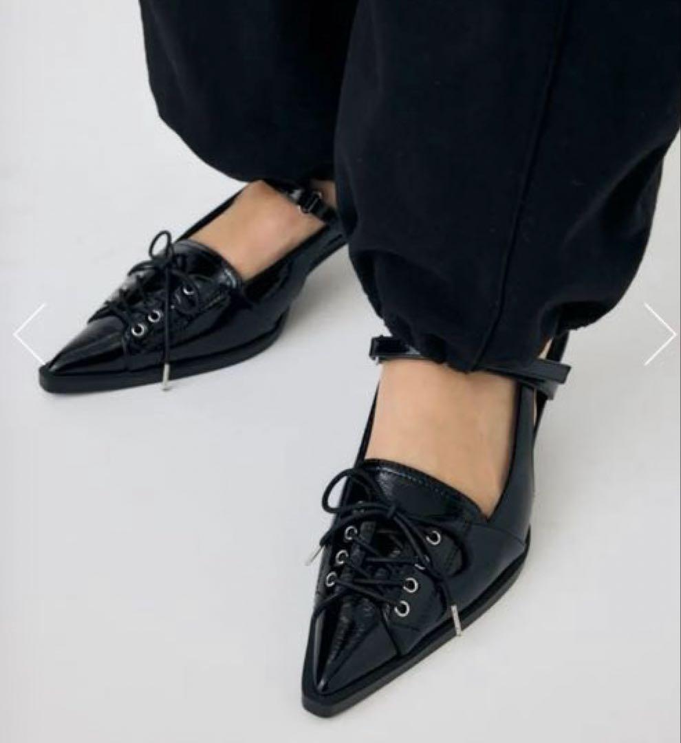 LACE UP SLING BACK ミュール