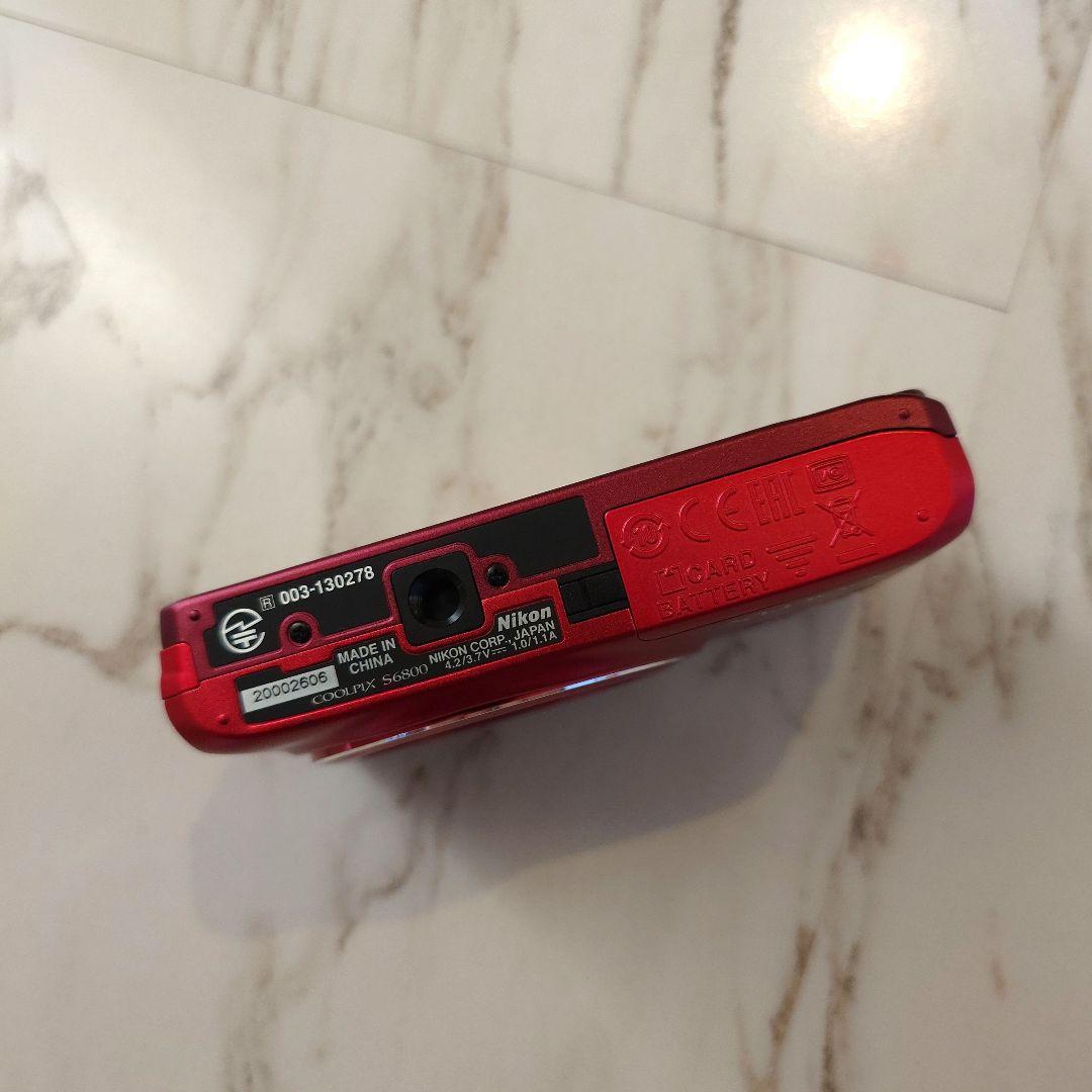 Nikon デジカメ COOLPIX S6800 レッド