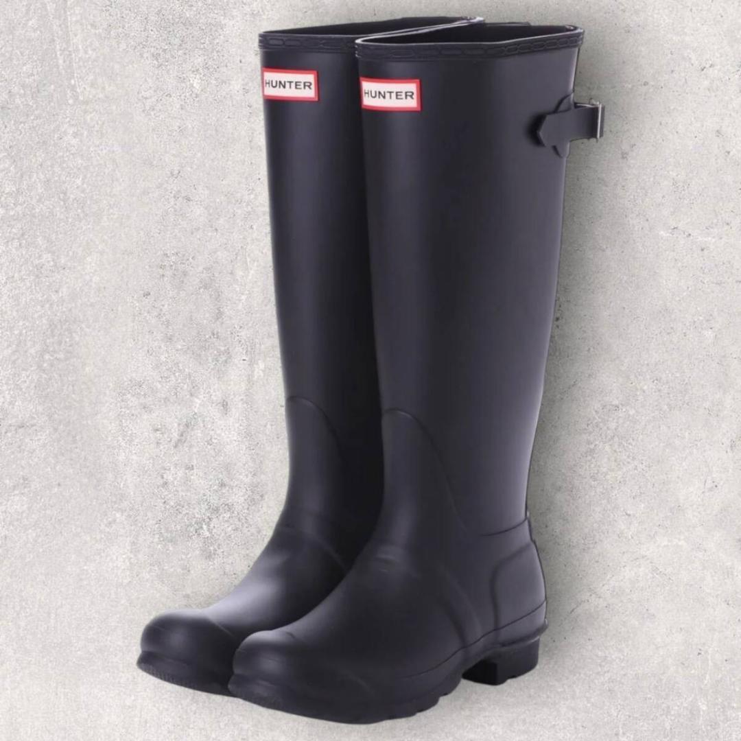 新品未使用 ハンター レインブーツ オリジナルトールブーツ ブラック 25cm