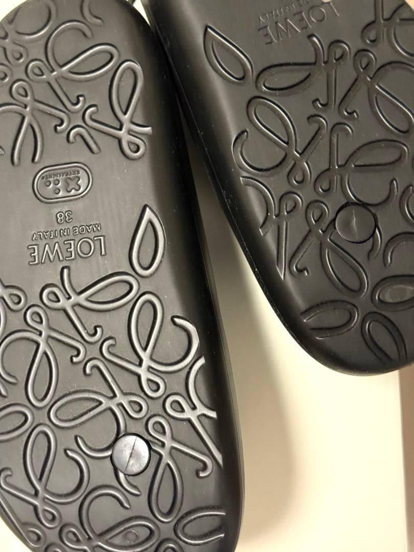 LOEWE ロエベ アナグラム ラバートングサンダルスライドサンダルプペル新品