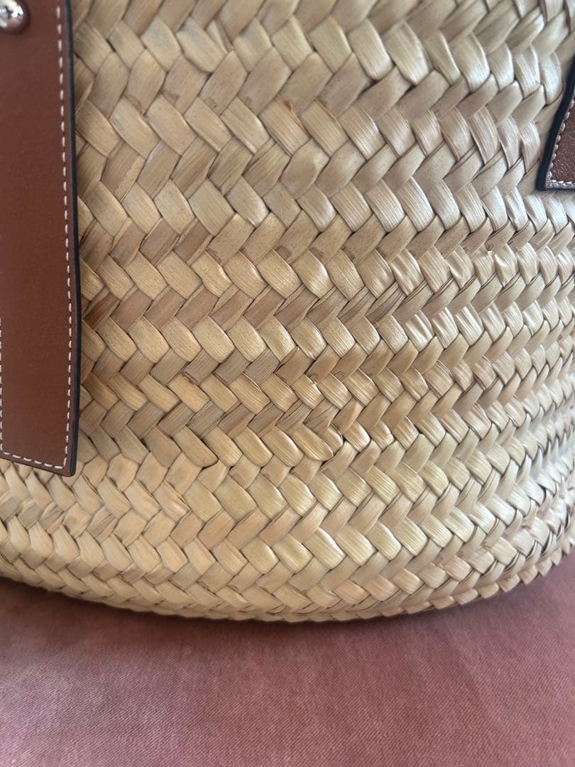 LOEWE かごバッグ ベージュ/オレンジ