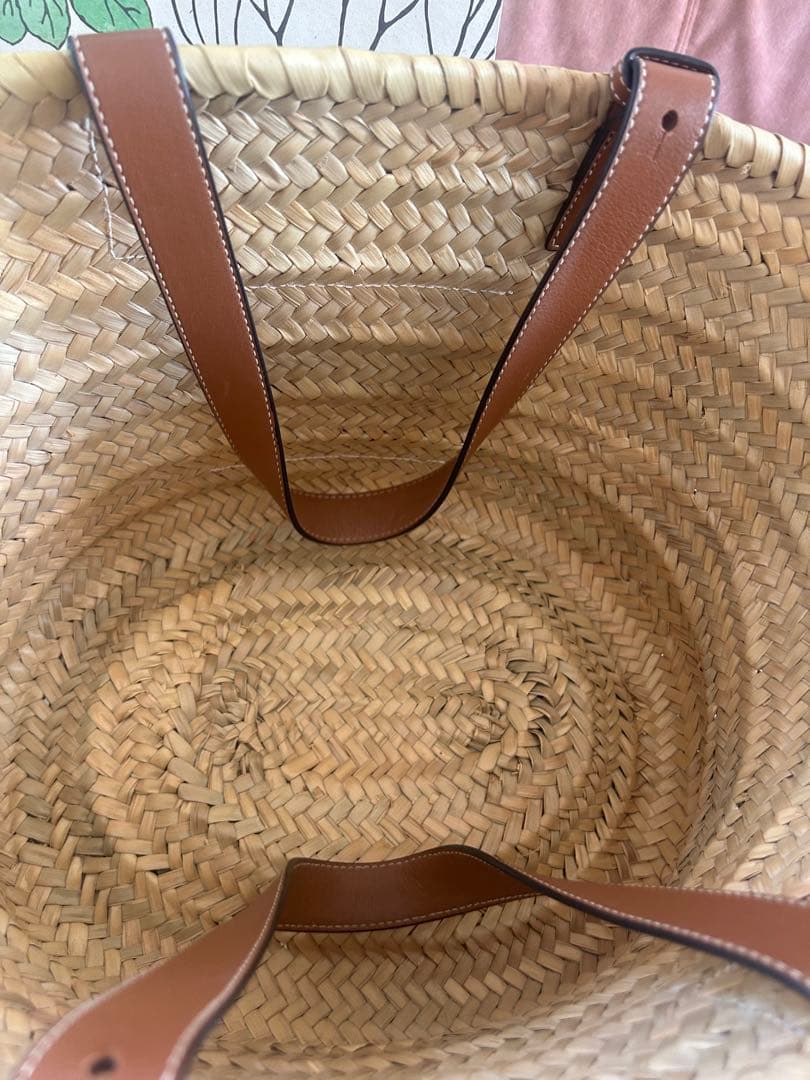 LOEWE かごバッグ ベージュ/オレンジ