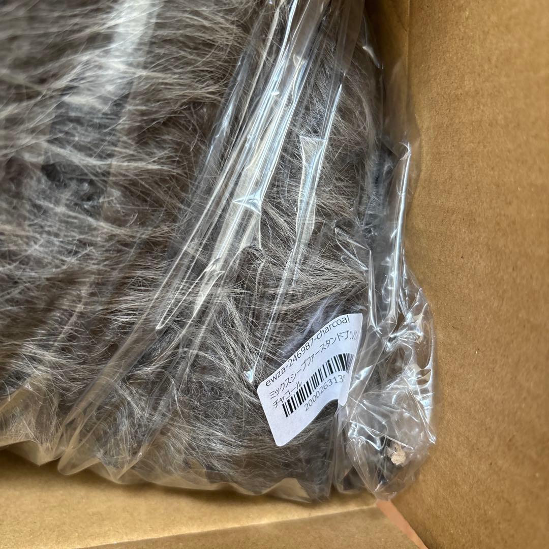 本日発送可能○ESICA ミックスシープファースタンドブルゾン　グレー