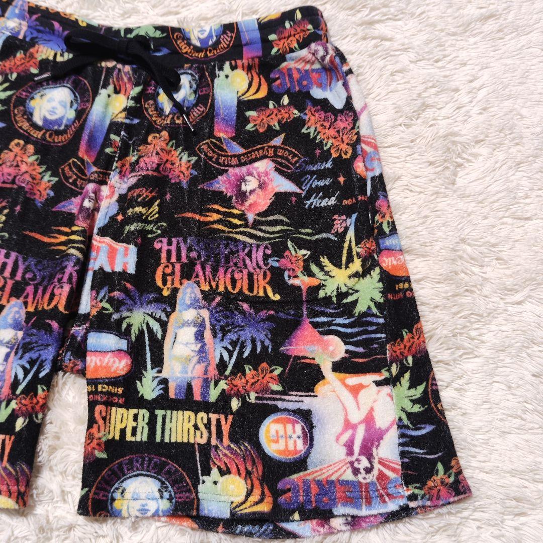 稀少✨ヒステリックグラマー タオル地 パイル ショートパンツ ヒスガール 総柄