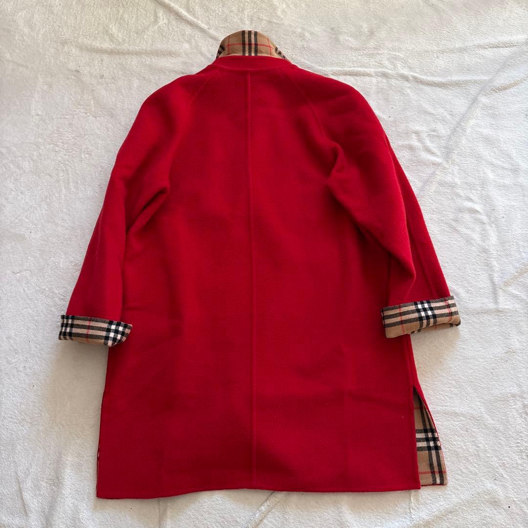 美品✨ 希少 ✨バーバリーズ ダブルフェイス カシミヤ混コート レッド