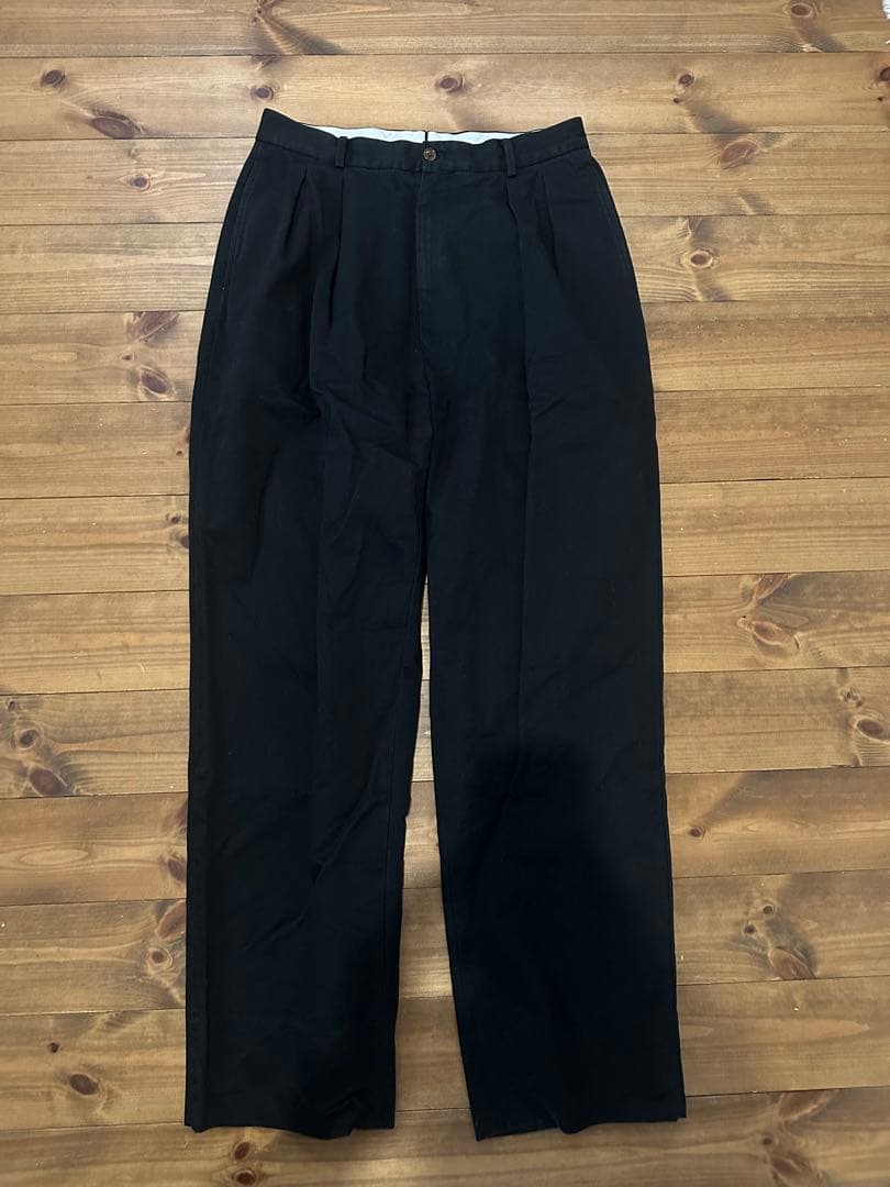 NEAT チノパン　ツータック　ブラック　46