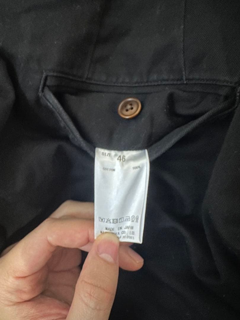 NEAT チノパン　ツータック　ブラック　46