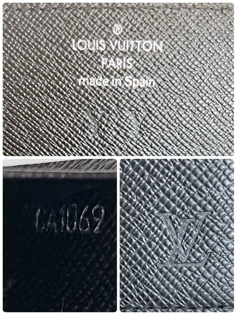 ルイヴィトン　タイガ　アンヴェロップ　カルトドゥヴィジット　ブラック